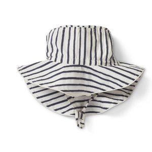 Pehr Bucket Hat, Stripes Away Ink Blue